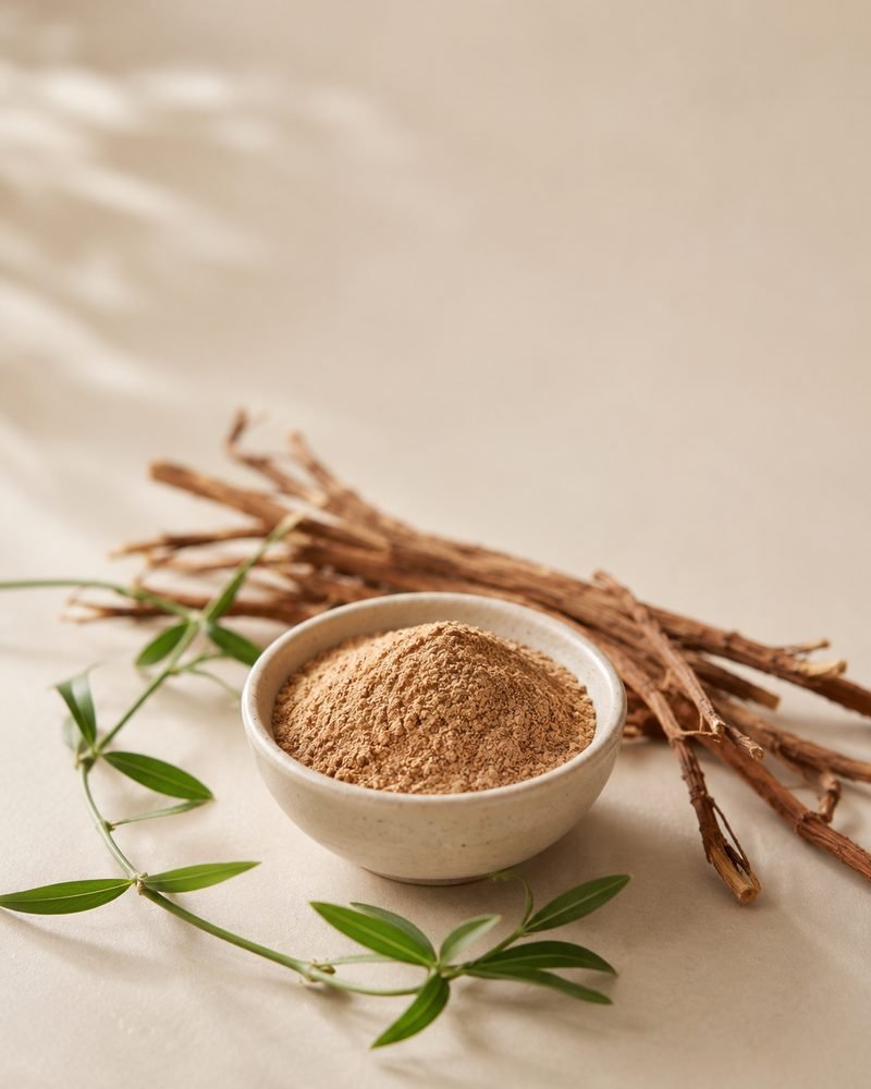 Anantmool Dry Extract 8:1: extract powder with the raw Hemidesmus indicus botanical
