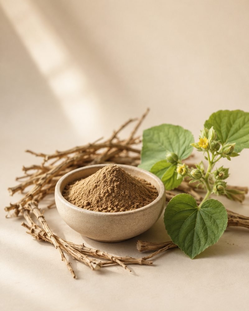 Beej Bandh Extract 8:1: extract powder with the raw Sida cordifolia botanical