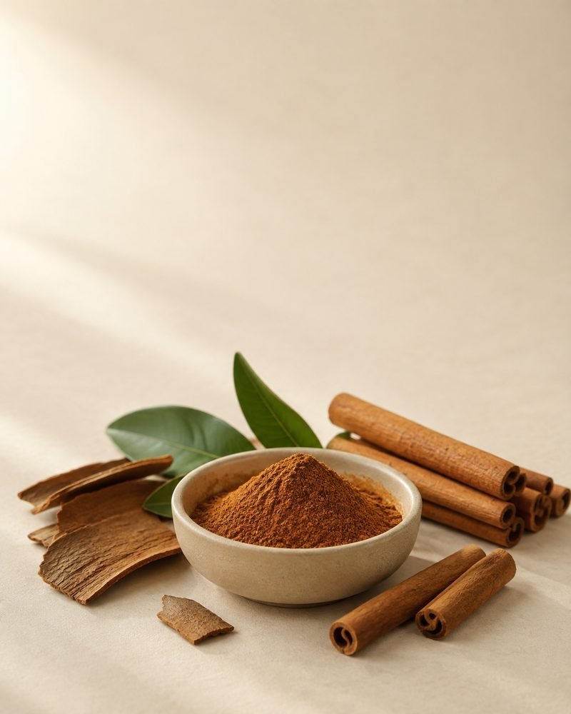 Cinnamon Bark Extract: extract powder with the raw Cinnamomum verum botanical