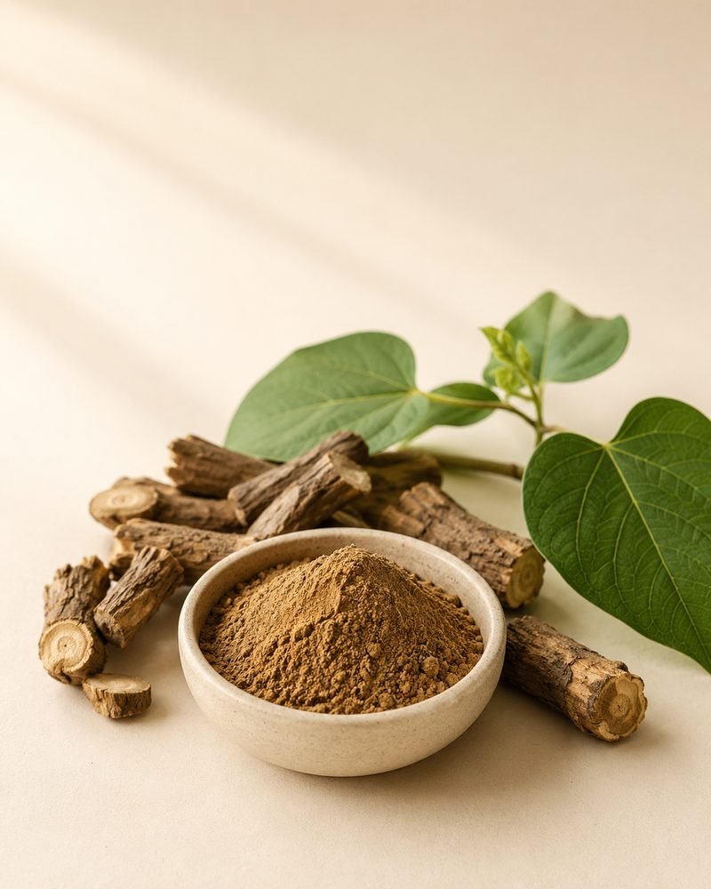 Giloy Extract 8:1: extract powder with the raw Tinospora cordifolia botanical
