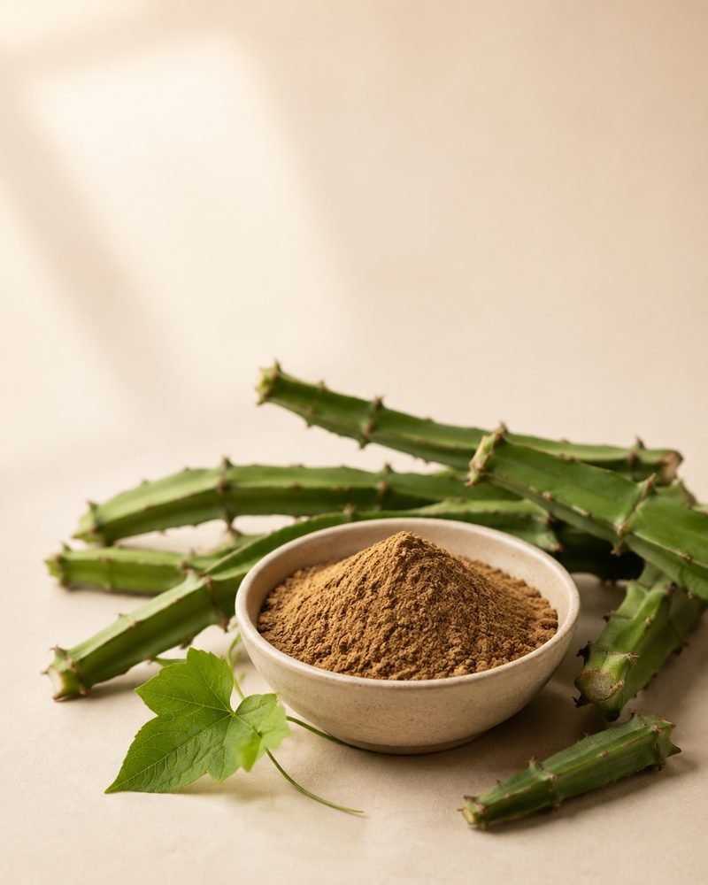 Hadjod Extract 8:1: extract powder with the raw Cissus quadrangularis botanical