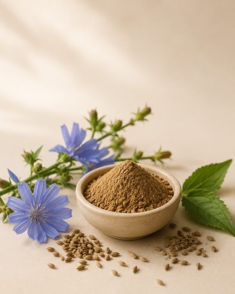 Kasni Seed Extract 10:1: extract powder with the raw Cichorium intybus botanical