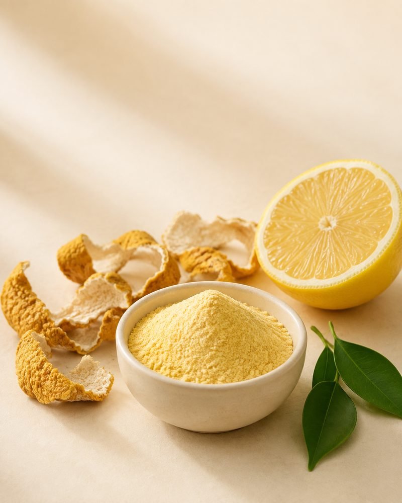 Lemon Peel Extract 10:1: extract powder with the raw Citrus aurantium botanical