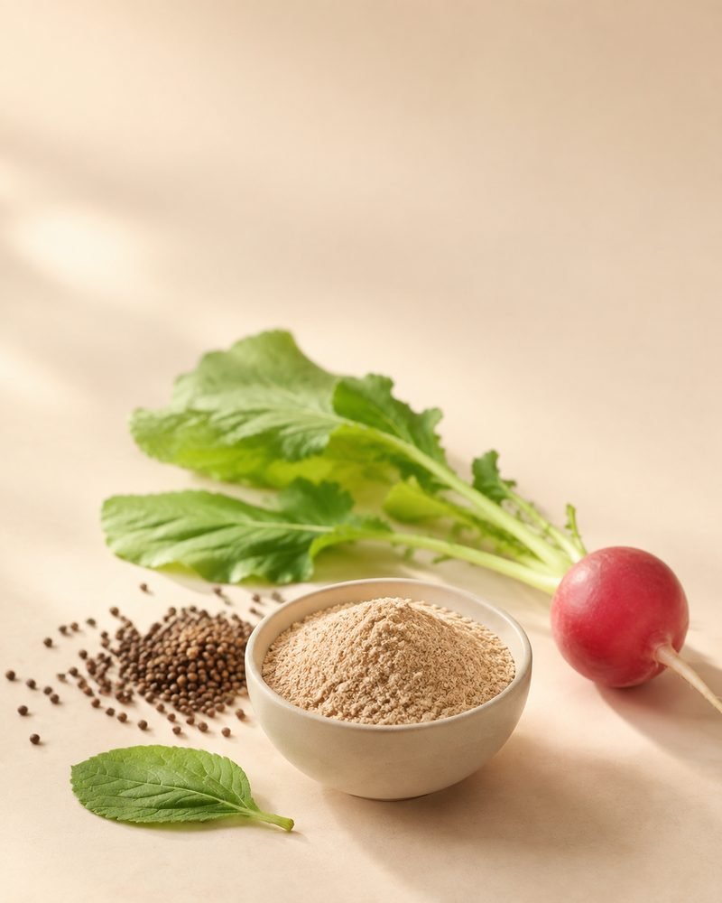 Mooli (Radish) Seed Extract 8:1: extract powder with the raw Raphanus sativus botanical