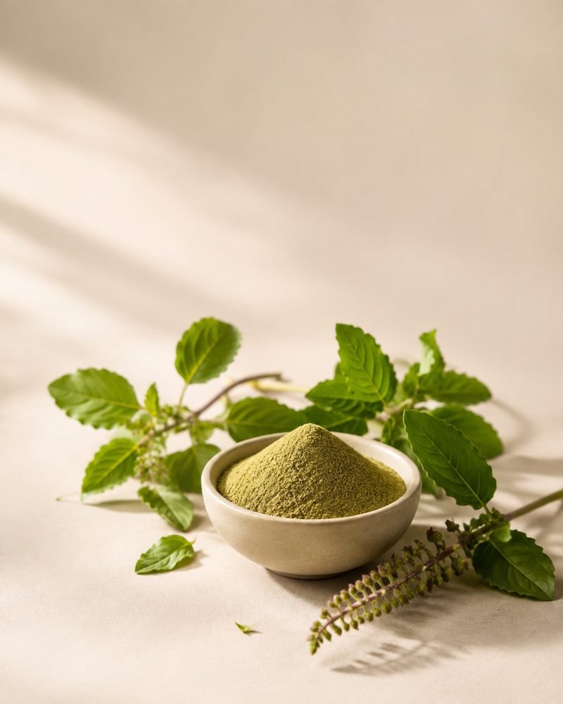 Tulsi Extract 10:1: extract powder with the raw Ocimum sanctum botanical